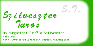 szilveszter turos business card